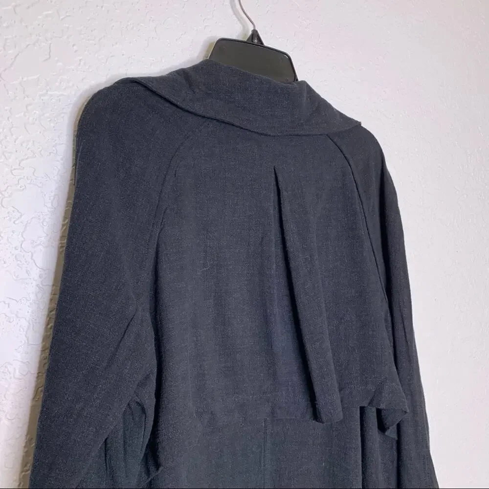 Rachel Pally black linen blend duster jacket size Small